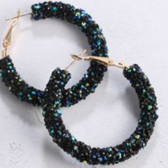 Bling! Hoop Earrings - Picture 3 of 3